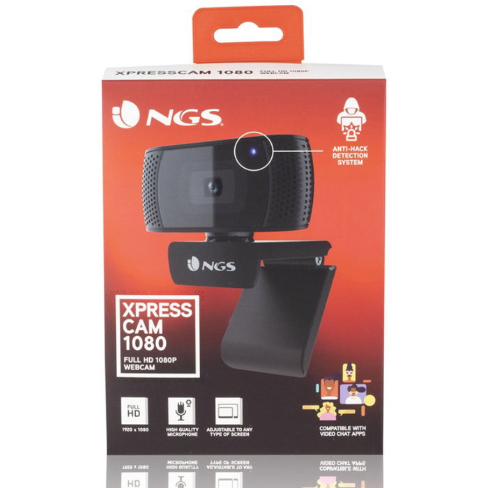 NGS XpressCam 1080 Full HD Webcam Negra